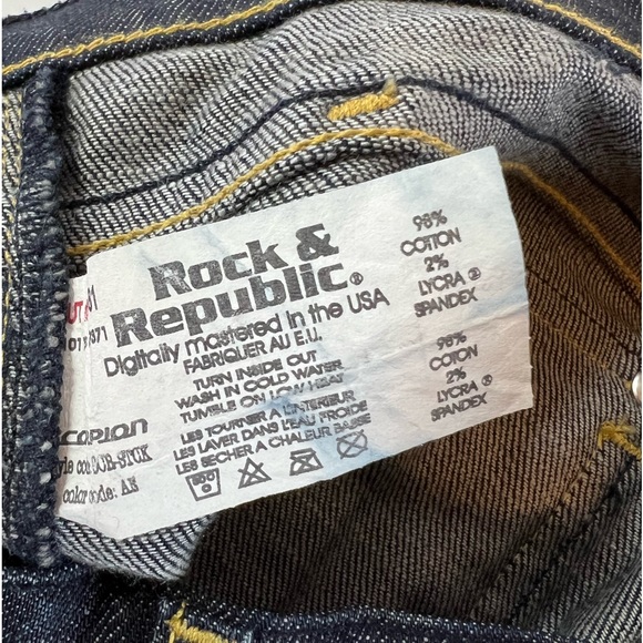 Rock & Republic Scorpion Flare Leg Low Rise Jeans Size 25 - Picture 8 of 10